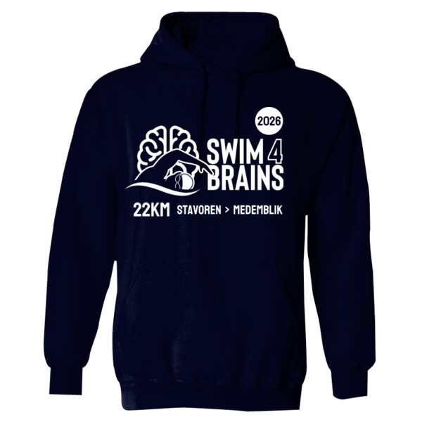 Swim4Brains Hoodie Navy Thumbnail