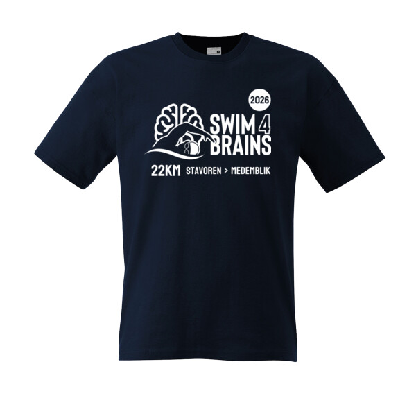 Swim4Brains T-shirt Navy Thumbnail